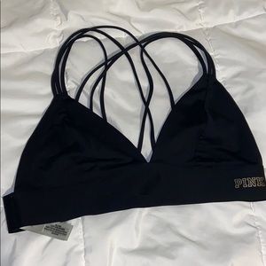 black pink bralette